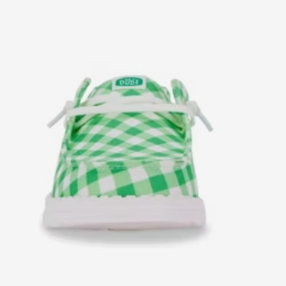 Hey Dude Womens Sneakers in Green Plaid - Picture 5 of 6